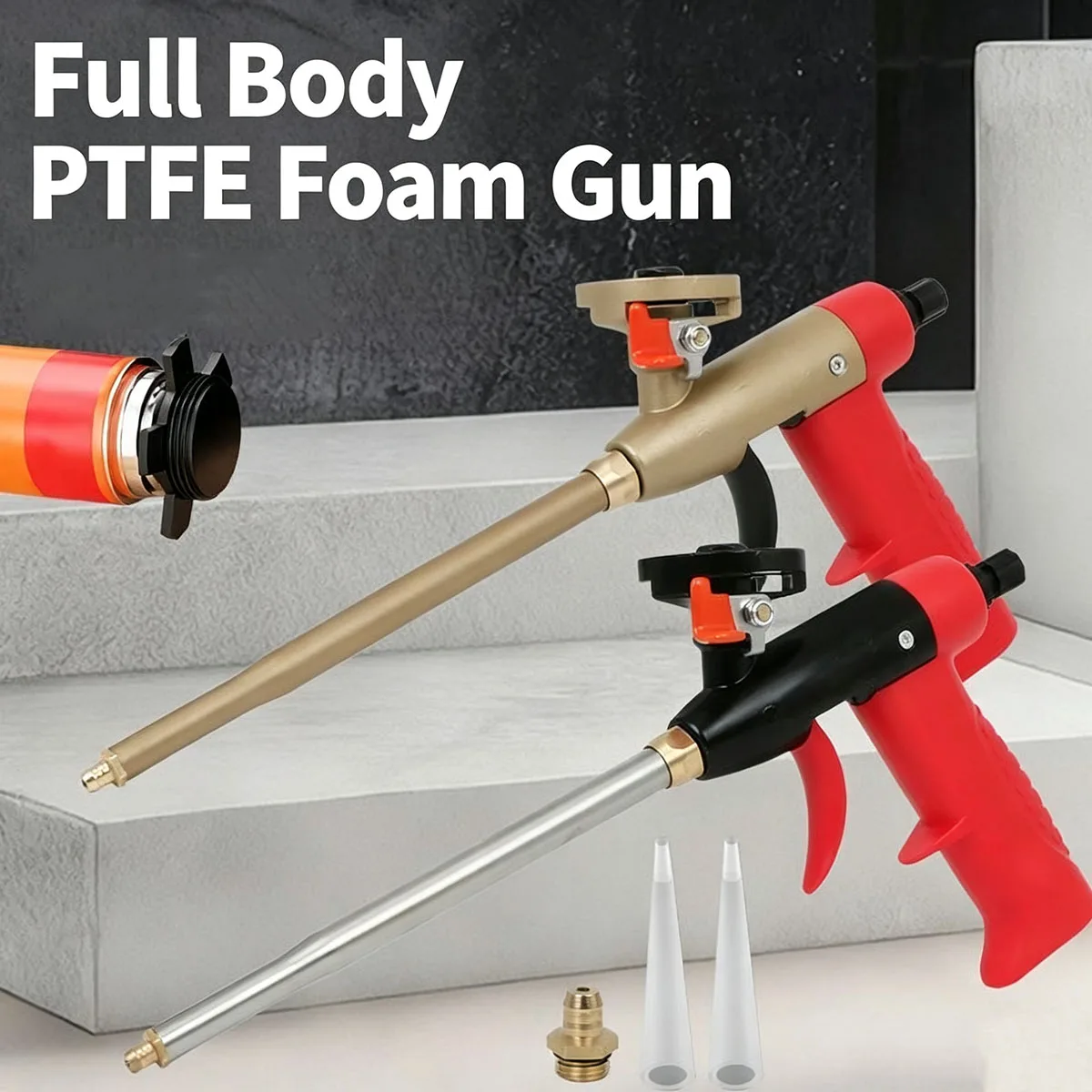 Foam Spray Gun Full Metal Detachable Wash Free Sealant Insulation Applicator House Renovation Professional Hand Tools