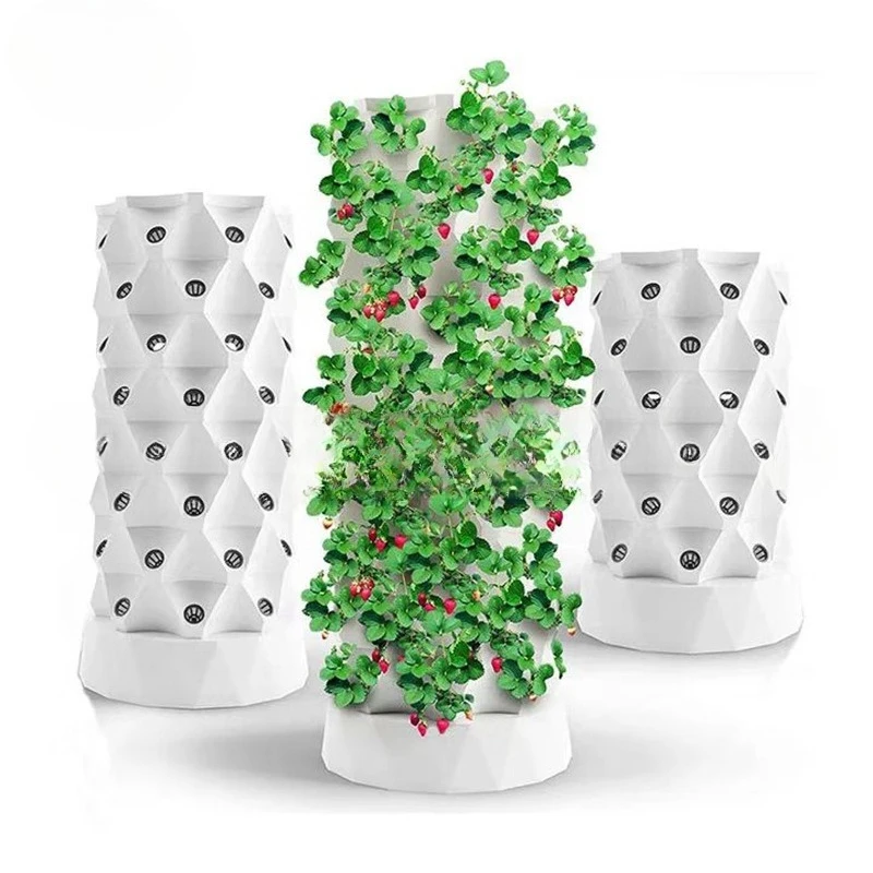 2025Aquaponic Tower Hydroponicอุปกรณ์บ้านโรงเรียนผักสับปะรดTowerสตรอเบอร์รี่การเพาะปลูกTowers