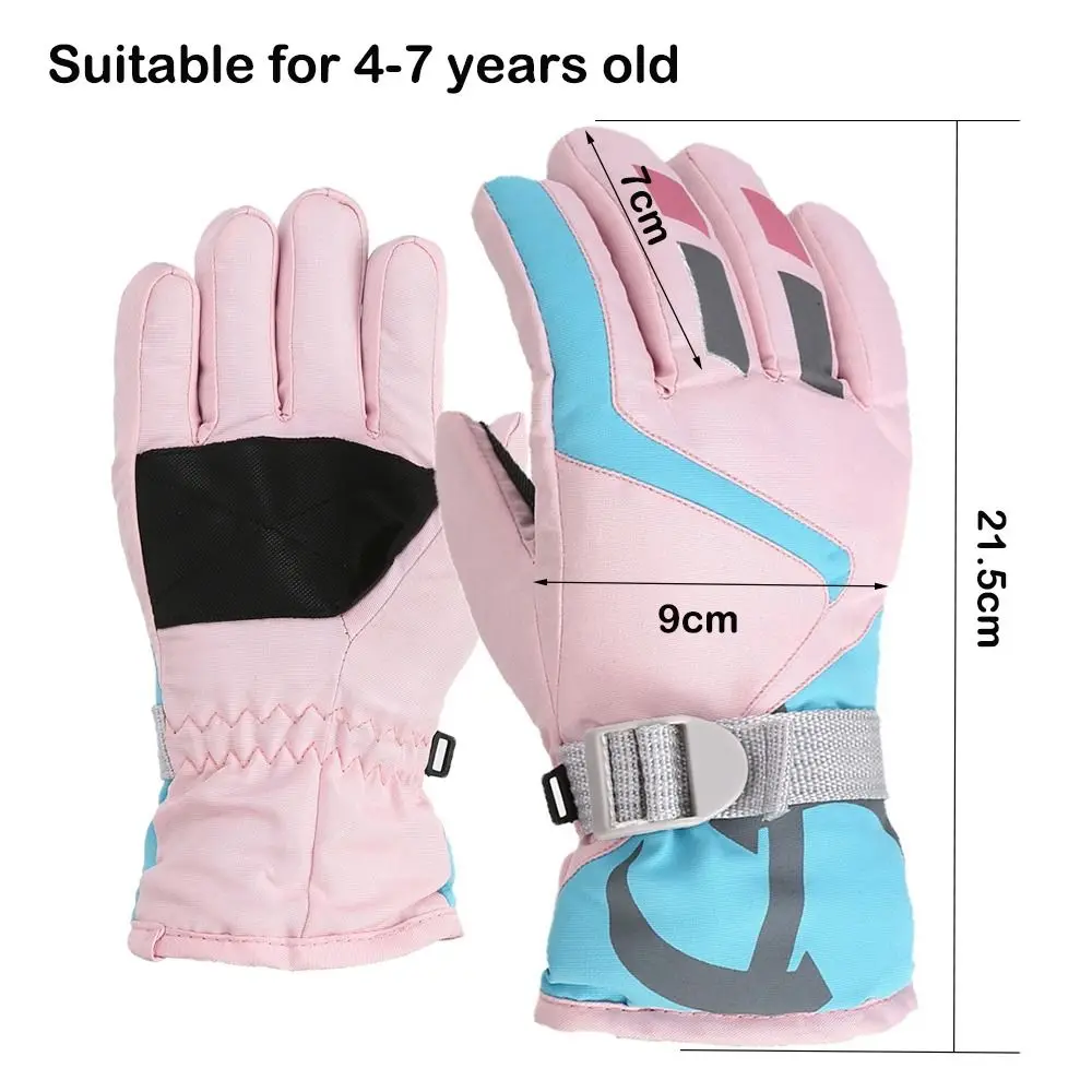 New Fashion Windproof Children Ski Gloves Non-slip Thicken Warm Mitten Waterproof Winter Warm Mountaineering image 4