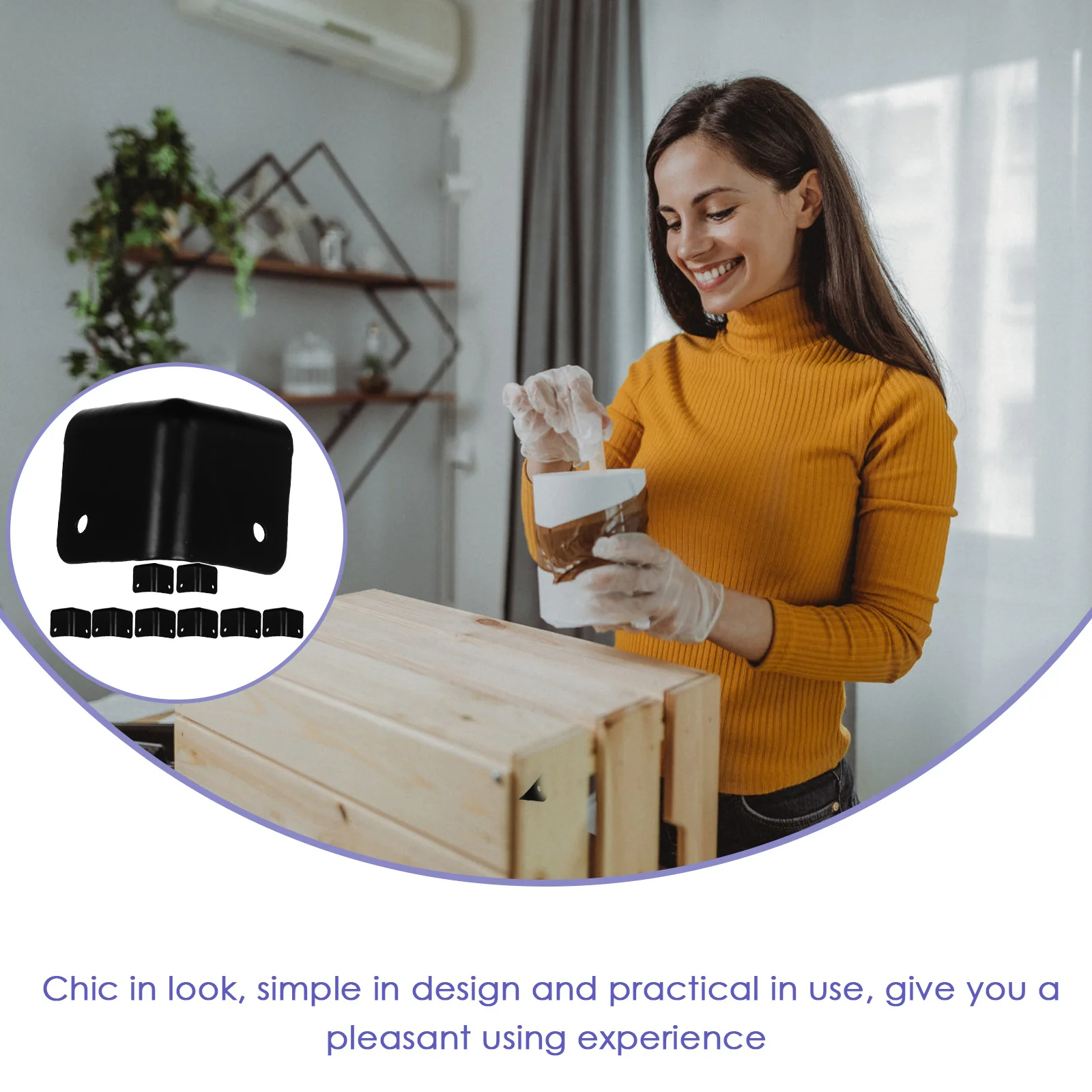 

16Pcs Jewelry Box Protective Guards 45mm Iron Corner Protector for Woodworking Projects Jewelry Box Protectors