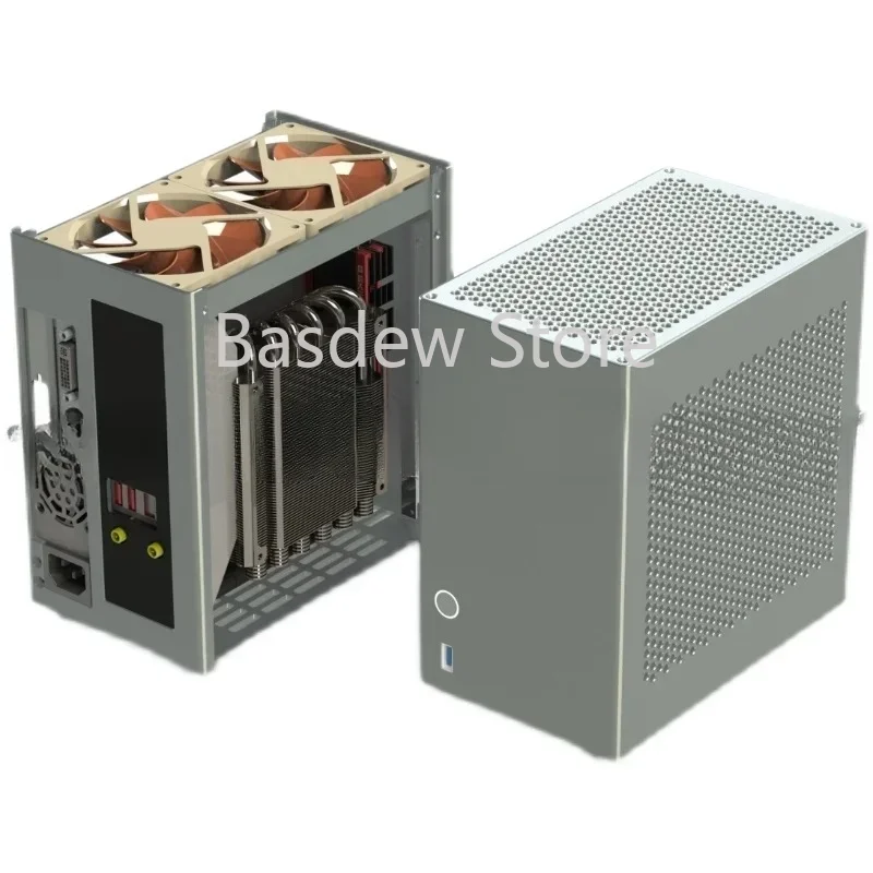 Half Height Knife Card Chassis Version V3 4.3L Volume All Aluminum 1U ZS-A4DC/ITX