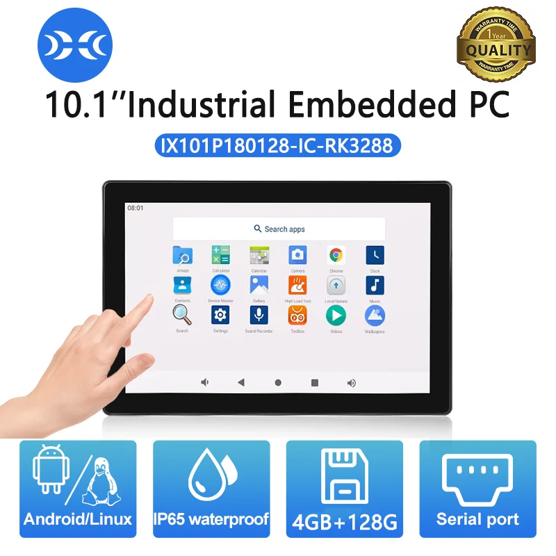 IXHUB 1280*800 Industrial Panel All In One PC 10.1Inch Rockchip RK3288 Sunlight Readable Panel PC  TTL/RS232/485 Ubuntu Android