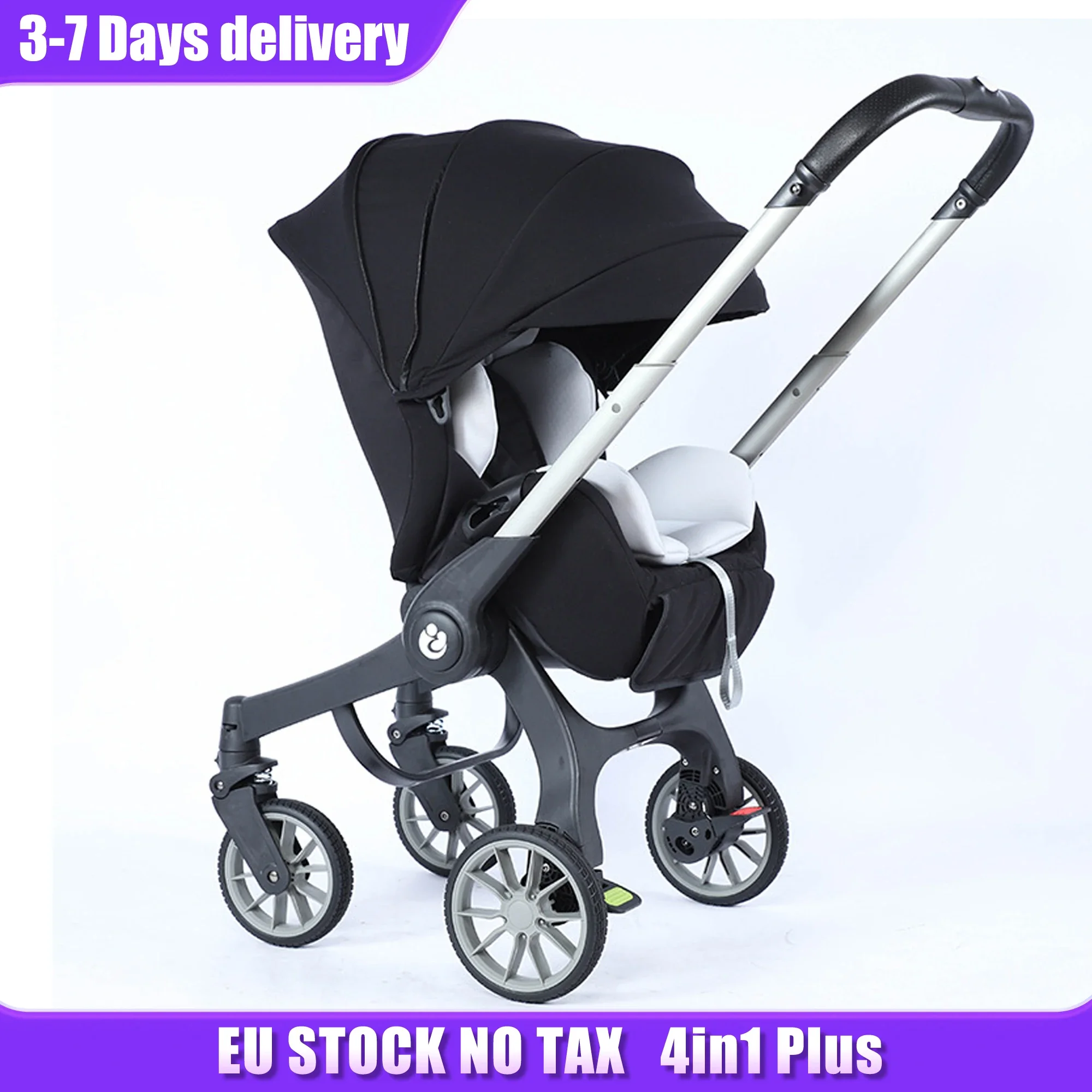 EU STOCK 4in1 baby stroller two-way Multifunctional newborn baby stroller 3in1 Foldable Basket type seat Lightweight Travel Pram