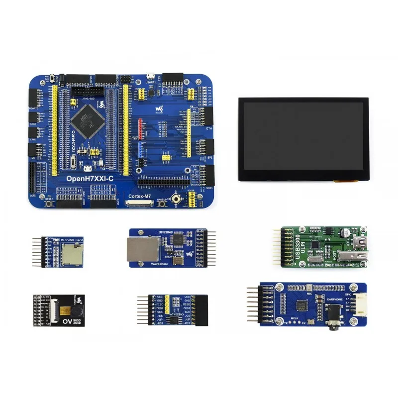 

OpenH743I-C Package A, STM32H7 Development Board. OpenH743I-C is designed for the STM32H743IIT6 microcontroller.