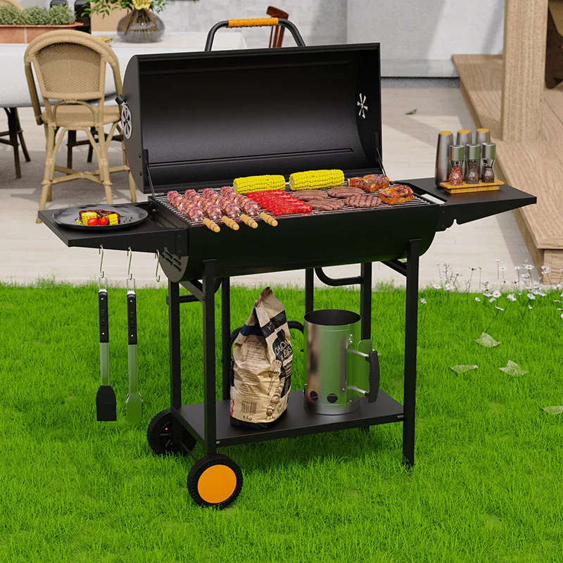 Single and double-sided dualpurpose large multi-functional barbecue grill American outdoorgardenbarbecuegrilllargethickened oven