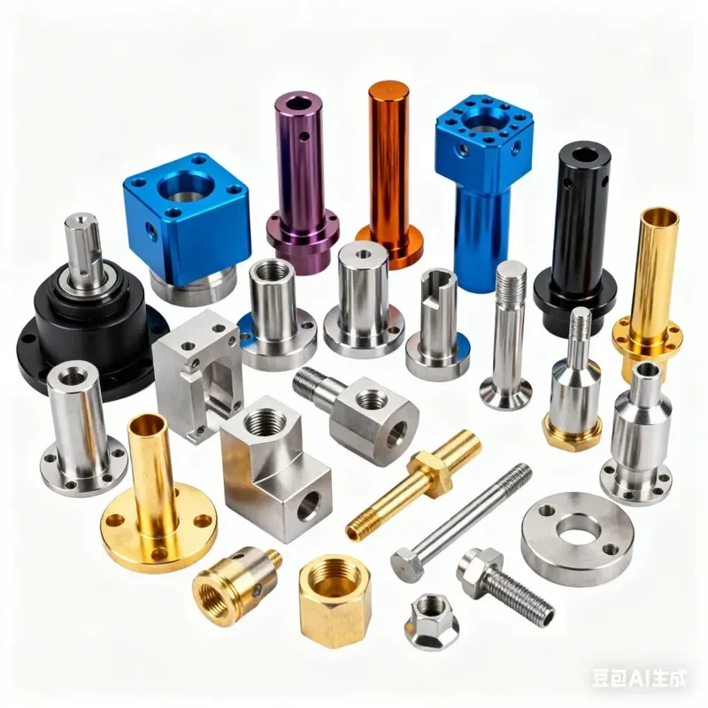 High Precision Machined Metal Parts Anodized Aluminum Alloy Titanium Components Turning Polishing CNC Machining Services