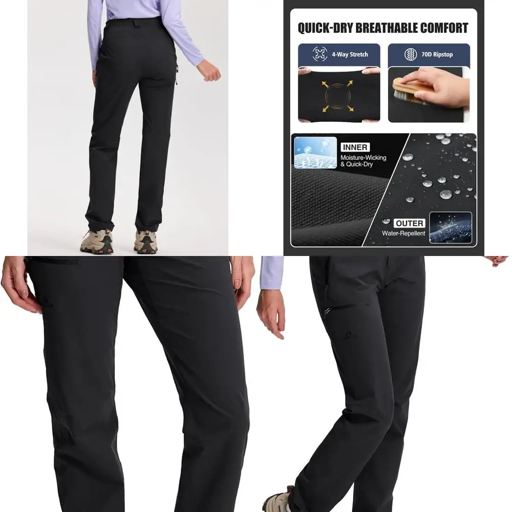 

Женские походные дорожные брюки Pioneer Camp, быстросохнущие легкие водонепроницаемые эластичные рабочие брюки-карго с карманами на молнии