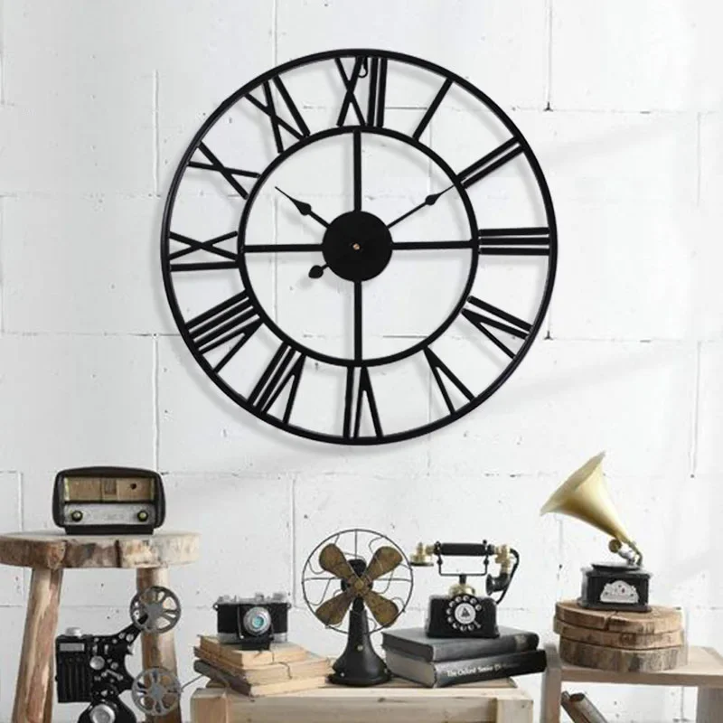 Aesthetic Classic Wall Clocks Digital Restaurant Art Minimalist Wall Watch Creative Retro Reloj De Pared Living Room Decoration
