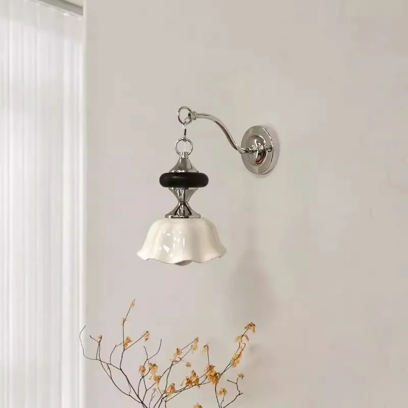 

Керамический настенный светильник ручной работы, винтажный современный прикроватный светильник для гостиной, прохода, спальни