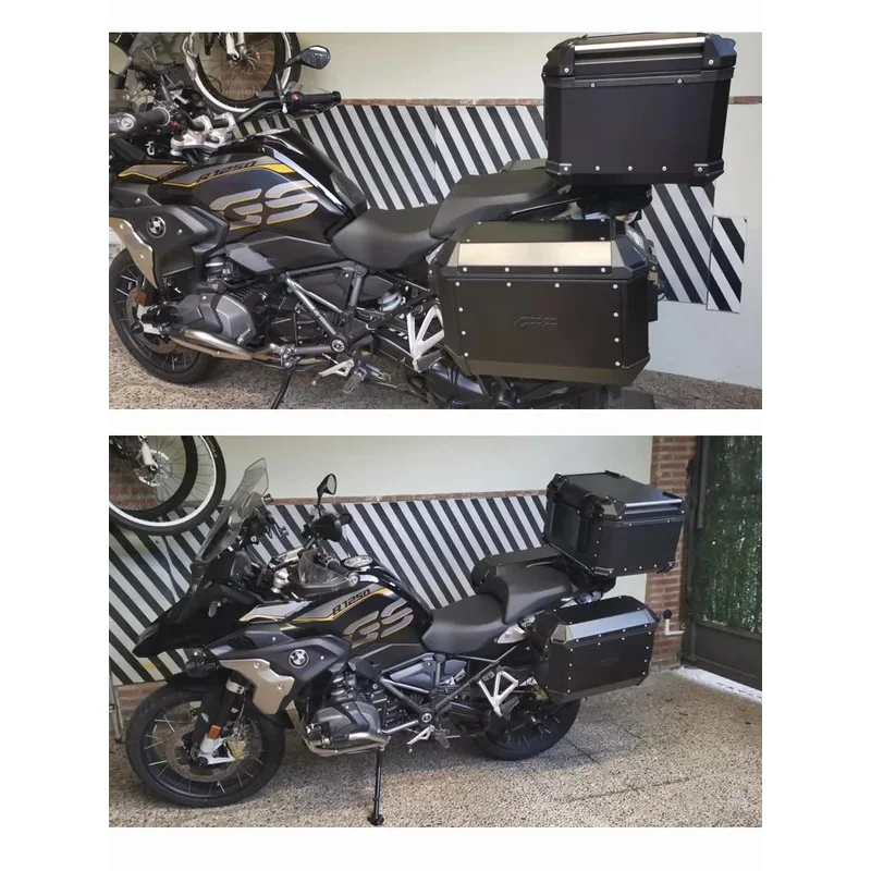 Factory Hot Selling 60L Liter Motorcycle Lage Trunk Top Box Case Waterproof Helmet Aluminum Topbox Storage Topcase for   Yamaha