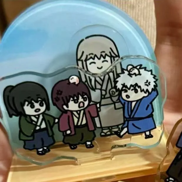 جديد الفضة الروح أنيمي الطرفية الفضة الوقت الاكريليك سطح المكتب تأثيري بطاقة حامل صغيرة