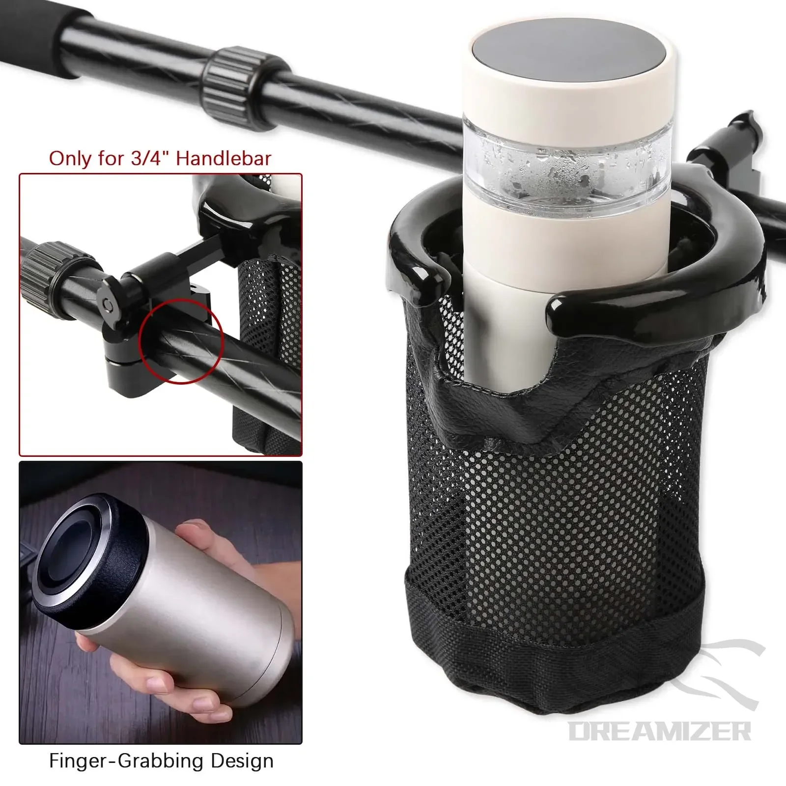 

22MM Universal Motorcycle Cup Holder For Harley Touring Sportster Honda Yamaha Kawasak Drinking Holder Cup Black