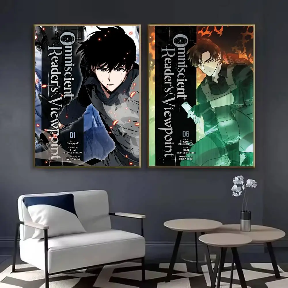 Omniscient Readers Viewpoint Poster Waterproof Sticky Wall Art Print For Bedroom Living Room Hallway Bar Home Decor