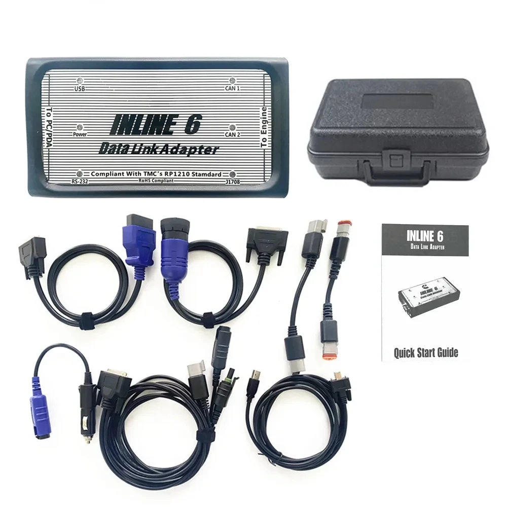 

Для Commins Inline 6, адаптер для передачи данных, сверхмощный диагностический инструмент V7.6.2 с полным набором Keygen, сканер грузовиков Inline6