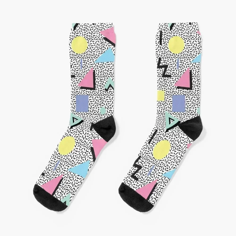 

Eighties Memphis Pattern Design Socks summer new year men cotton high quality Socks Women Men's