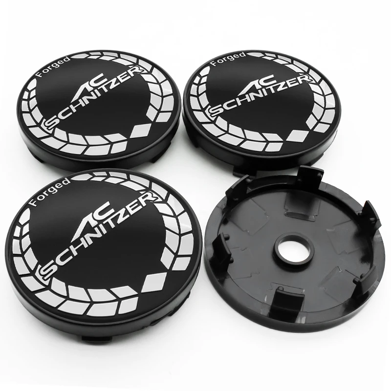 4pcs/set Universal 60mm AC SCHNITZER Emblem Car Wheel Center Cap Hub Covers Badge For HONDA TOYOTA BMW KIA Chevrolet FORD LEXUS