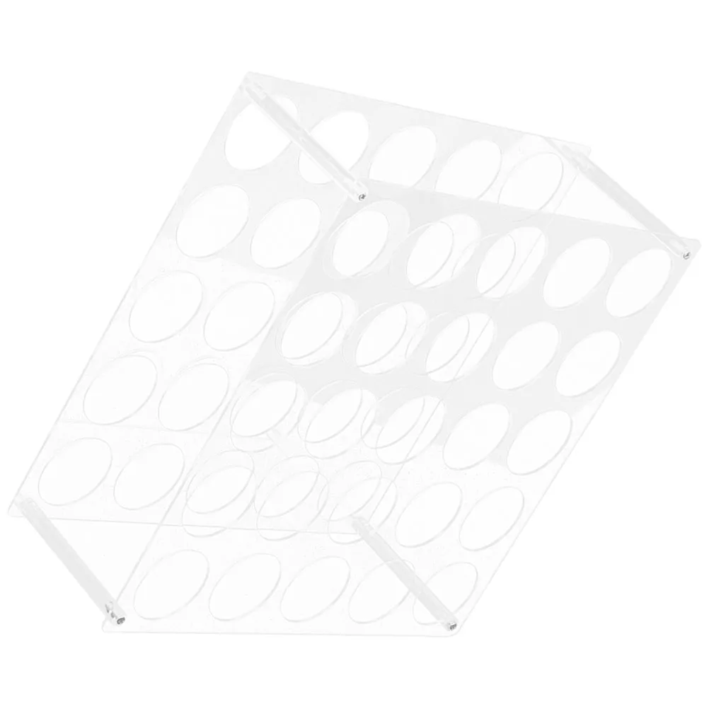 

Vinyl Storage Rack 25 Rolls Capacity Transparent Acrylic Multi Hole Design Organizer Durable Paper Holder Storage Box
