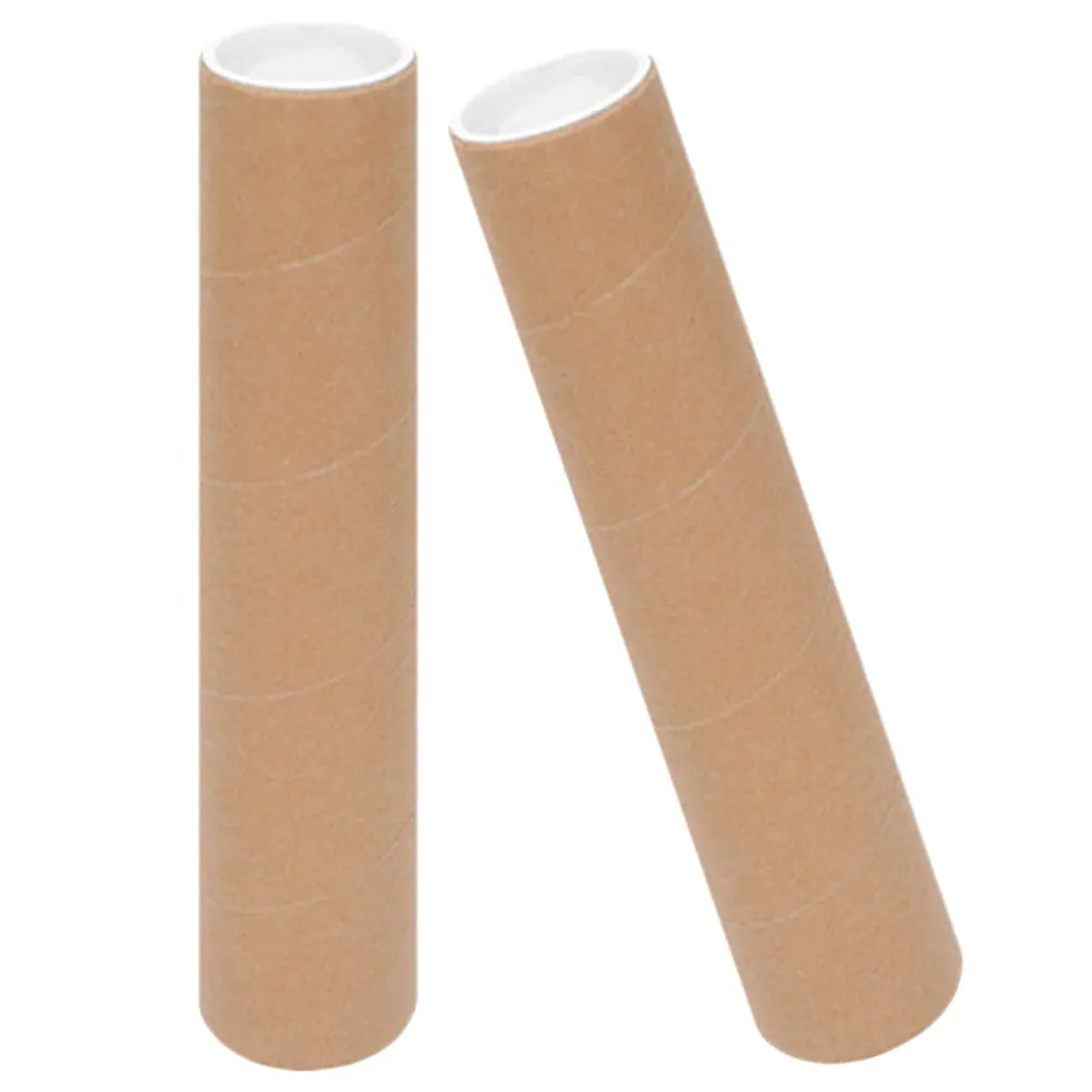 2Pcs Sturdy Artwork Storage Tube Poster Mailing Tube Documents Protection End Caps Thick Material Documents Storage Tubes