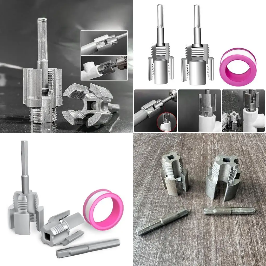 

964E 1/2inch 3/4inch Electric Drill PVC Pipe Threader PVC Thread Maker Tool Plastic Pipe Tap Die Pipe Threader Accessories