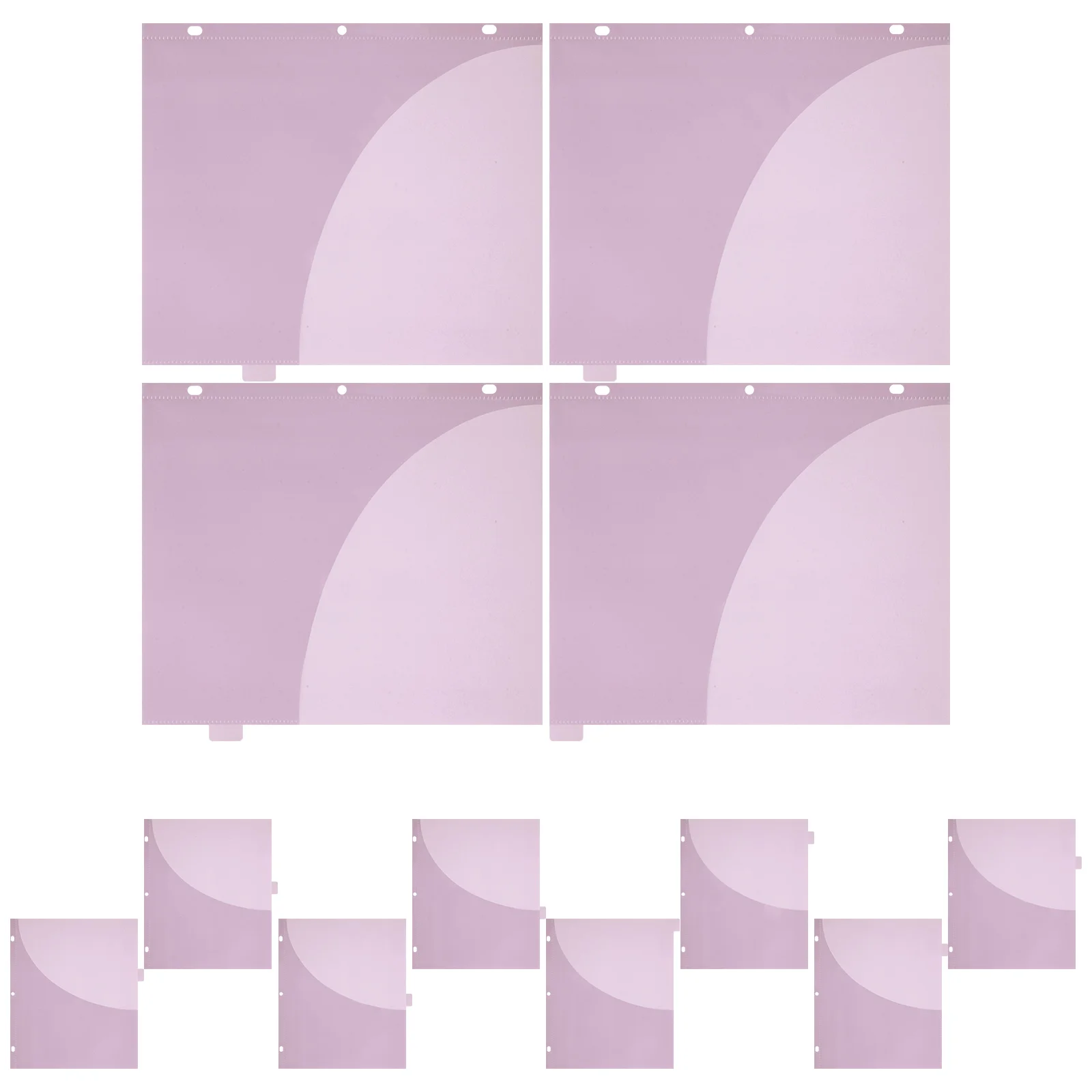 

12 Pcs Document Divider Bag A4 Clear Plastic File Sleeves Pocket Folders Binder Dividers Storage Office School