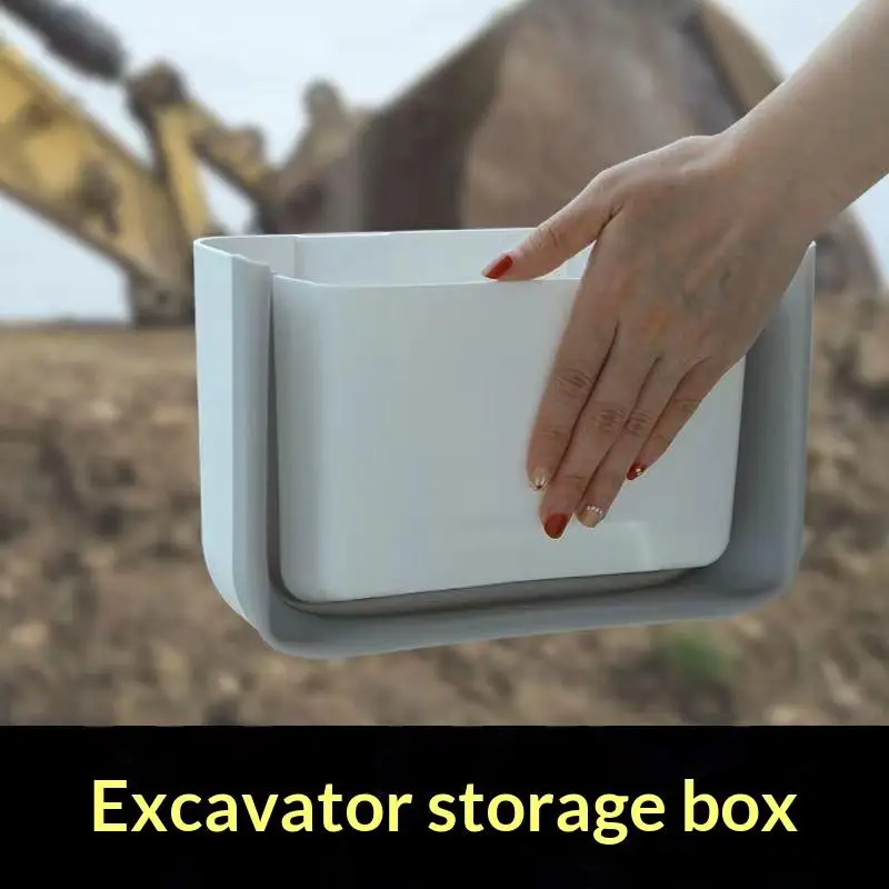 Adhesive Cargo Truck Storage Box Driver's Cabin Vehicle Mounted Excavator Organizer Plastic Anti-pressure Foldable