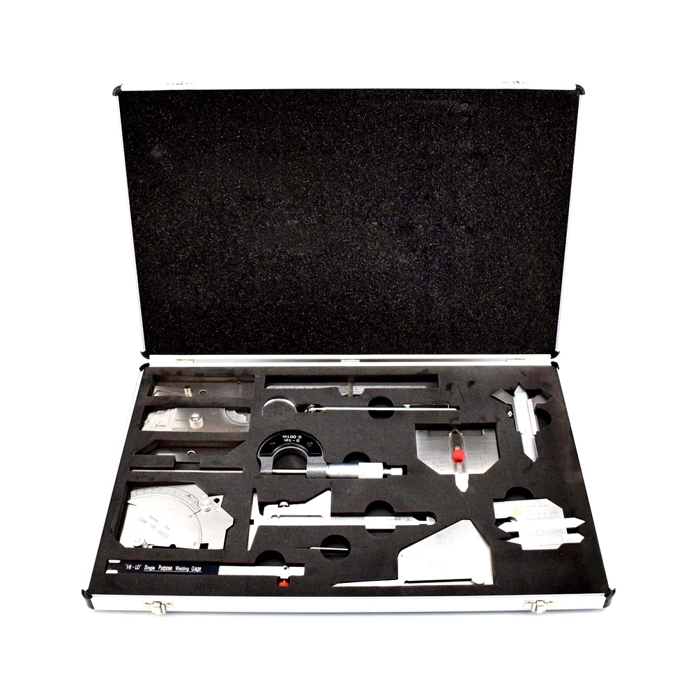 

DEM WG041 Inspection Tool Kit C/W Case 14pcs Fillet Welding Set Gage Inspection Welding Gauge