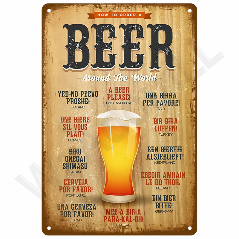 

Vintage Tin Sign Home Decor Items Wall Decor Art Wall Mural Room Decoration Items Decor Men Retro Metal Sign Plate Bar Posters