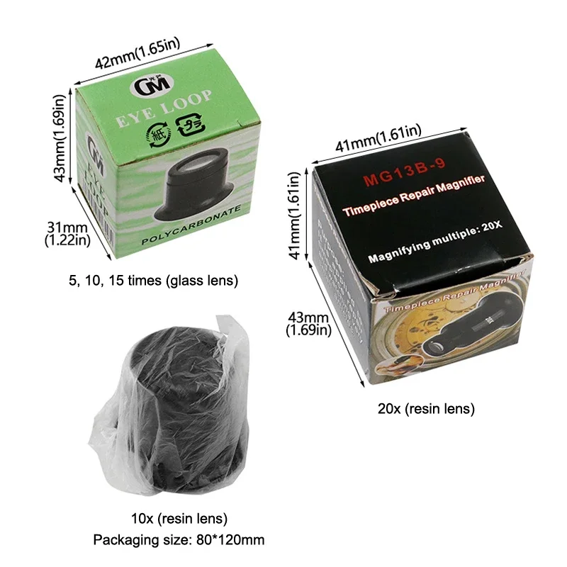 5/10/15/20X Magnifying Glass For Watch Jewelry Appraisal Repair Tool Magnifying Tools Watchmaker Service Tools