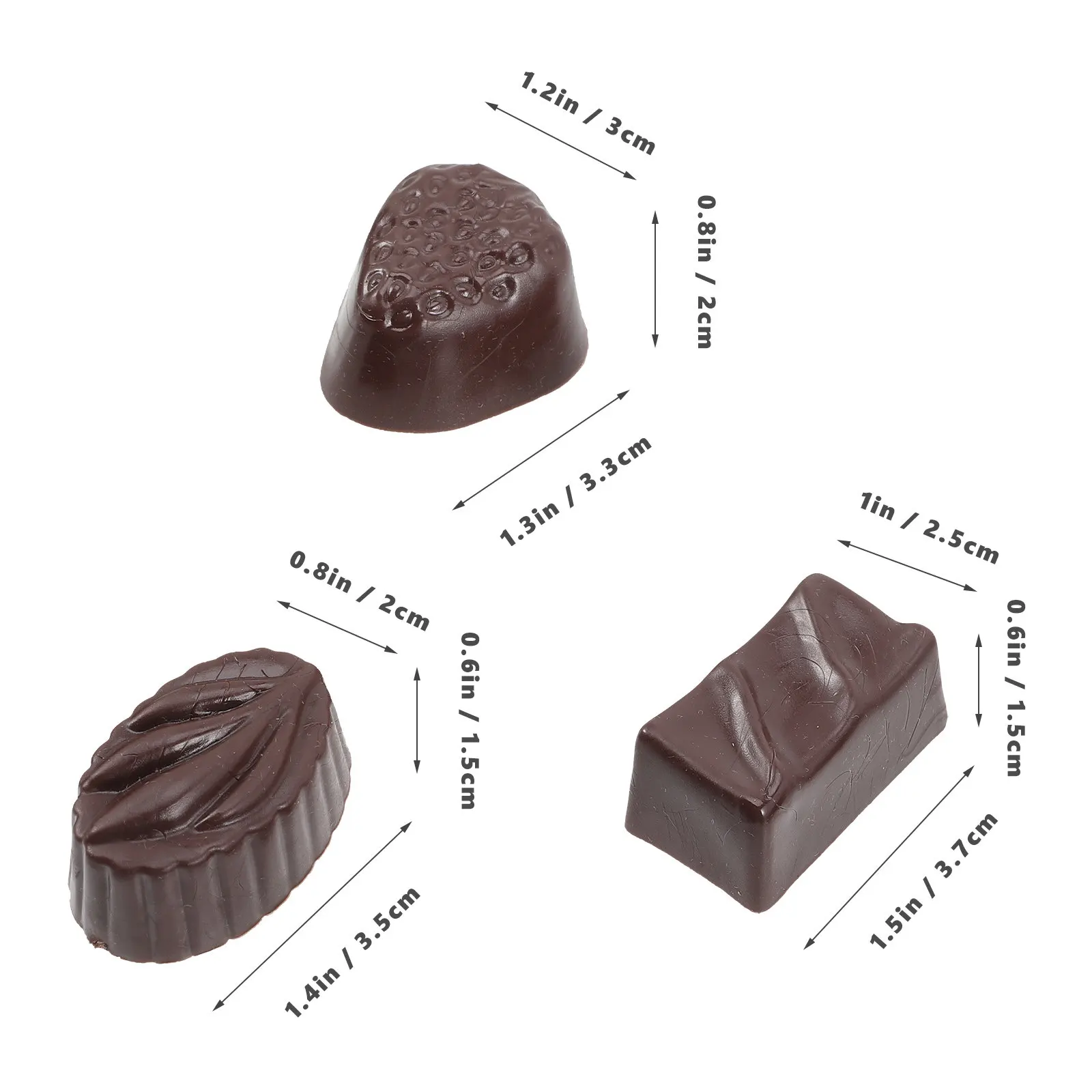 9Pcs Stylish Colorful Chocolate Inspired Decor Set Multi Function Learning Aid for Preschoolers Photo Prop Mini House Decoration