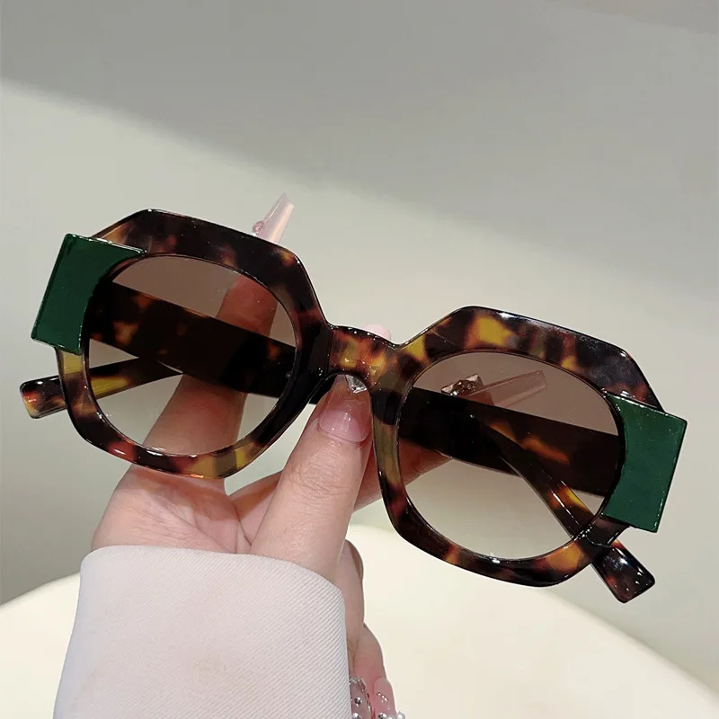 Trendy Hexagon Sunglasses Women For Men Vintage Punk Luxury Brand Designer New Popular Hip Hop Outdoor Driving Sun Glasses UV400