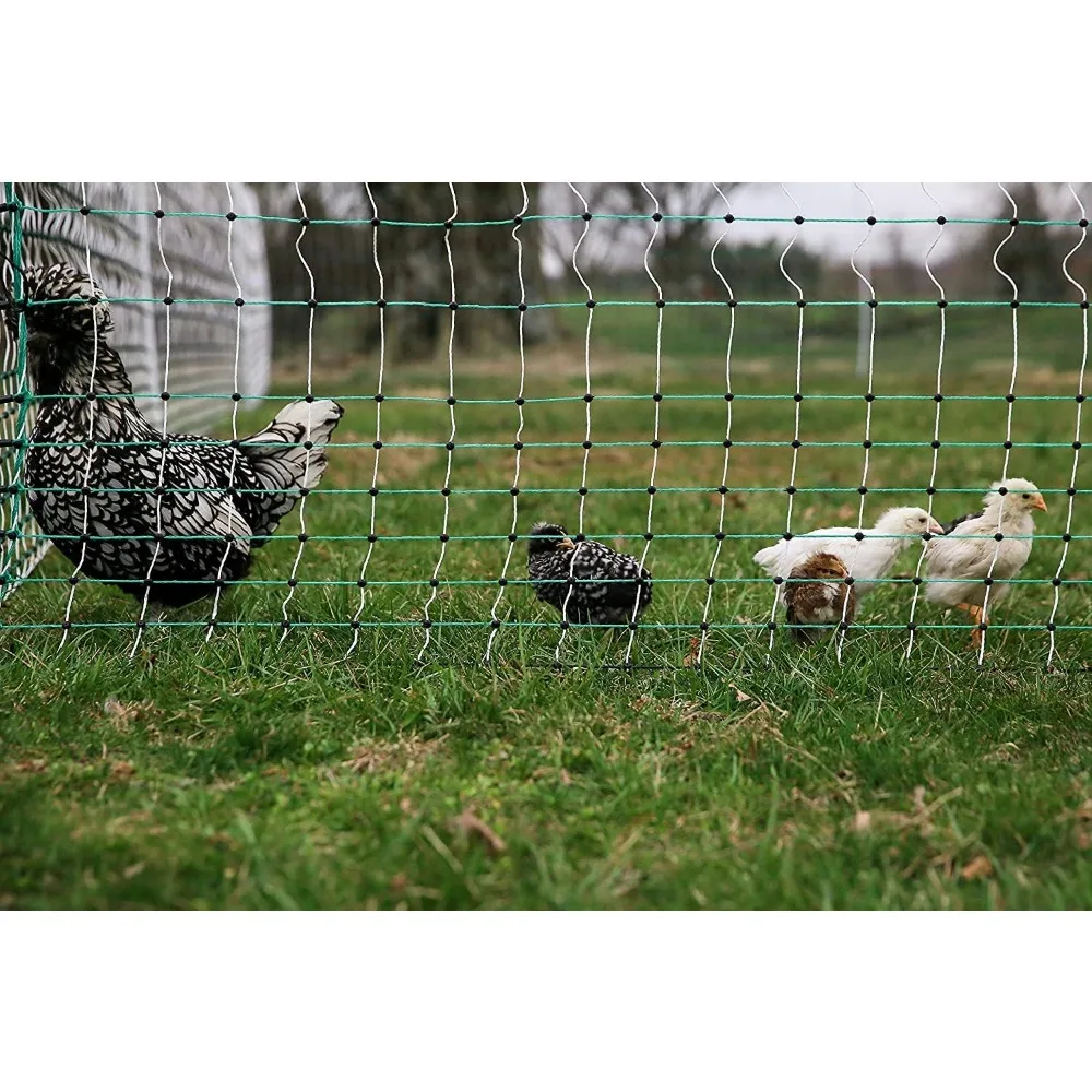 Valla eléctrica antidepredador para aves de corral, adecuada para pollos, patos, pavos y otras aves de corral, no incluida