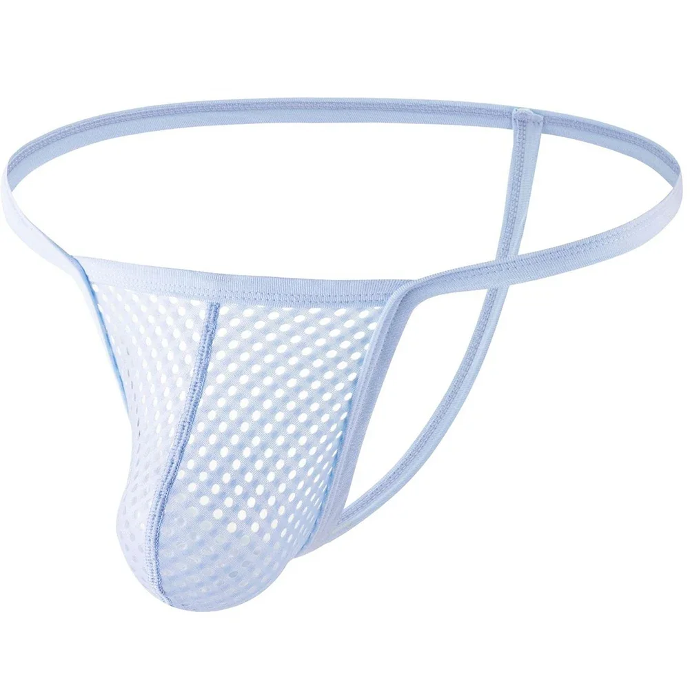 

Men Sexy Briefs Hollow Out Underwear Pouch Panties Low Waist Thongs G-string Male Breathable T-Back Underpants Porno Panty