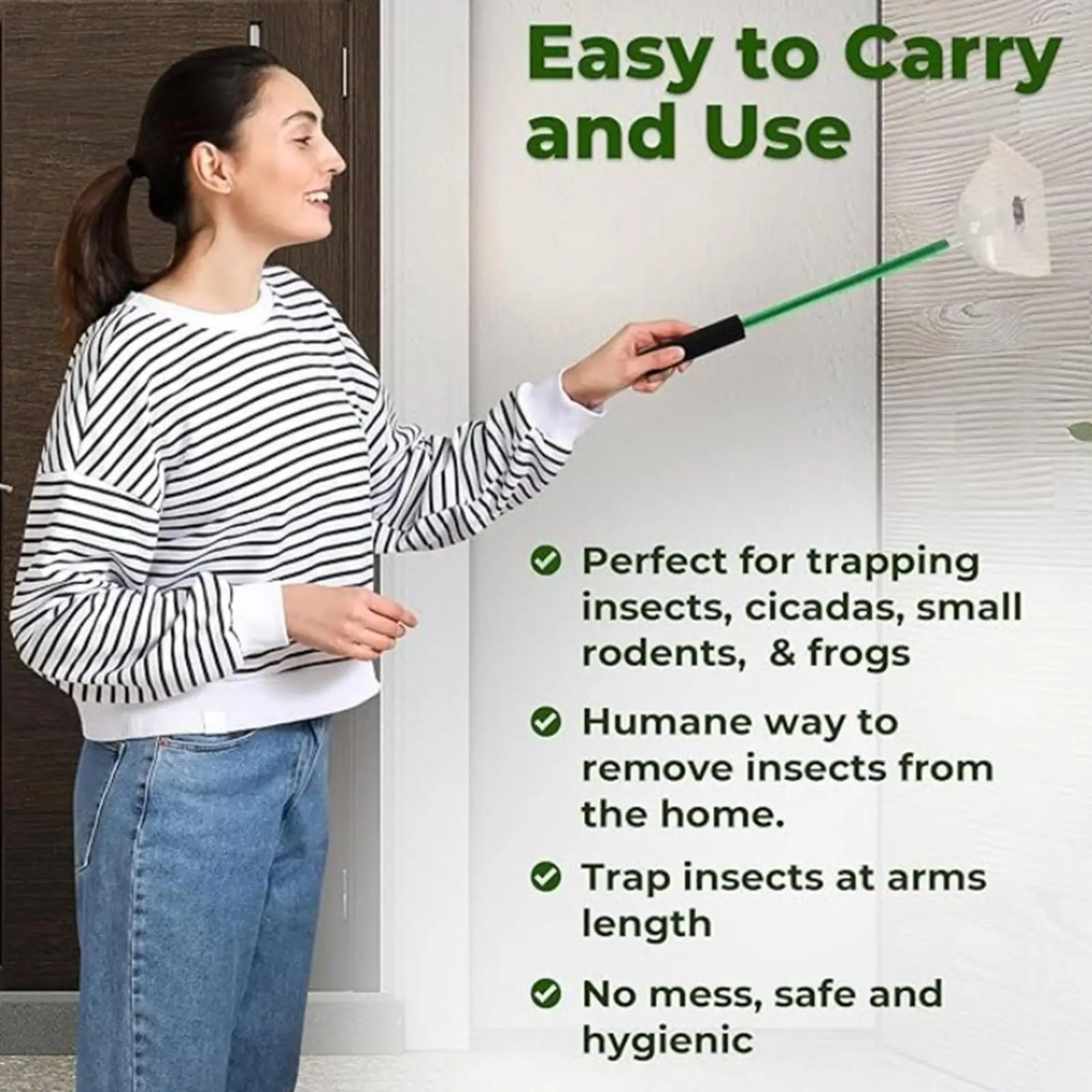 

Bug Viewer Hand Tool Quick Release Portable Kids Adults Spider Grabber for Spiders Crickets Cockroaches Centipedes Beetles