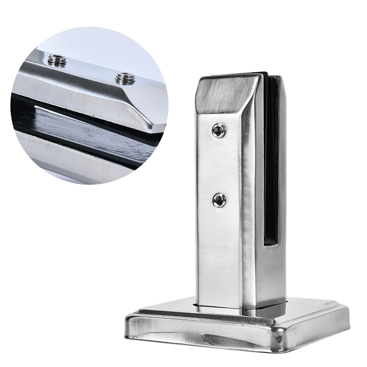 

1Pcs Durable Stainless Steel Glass Clamp Punch Free Glass Bracket Reliable Glass Holder Easy To Use Fixing Tool