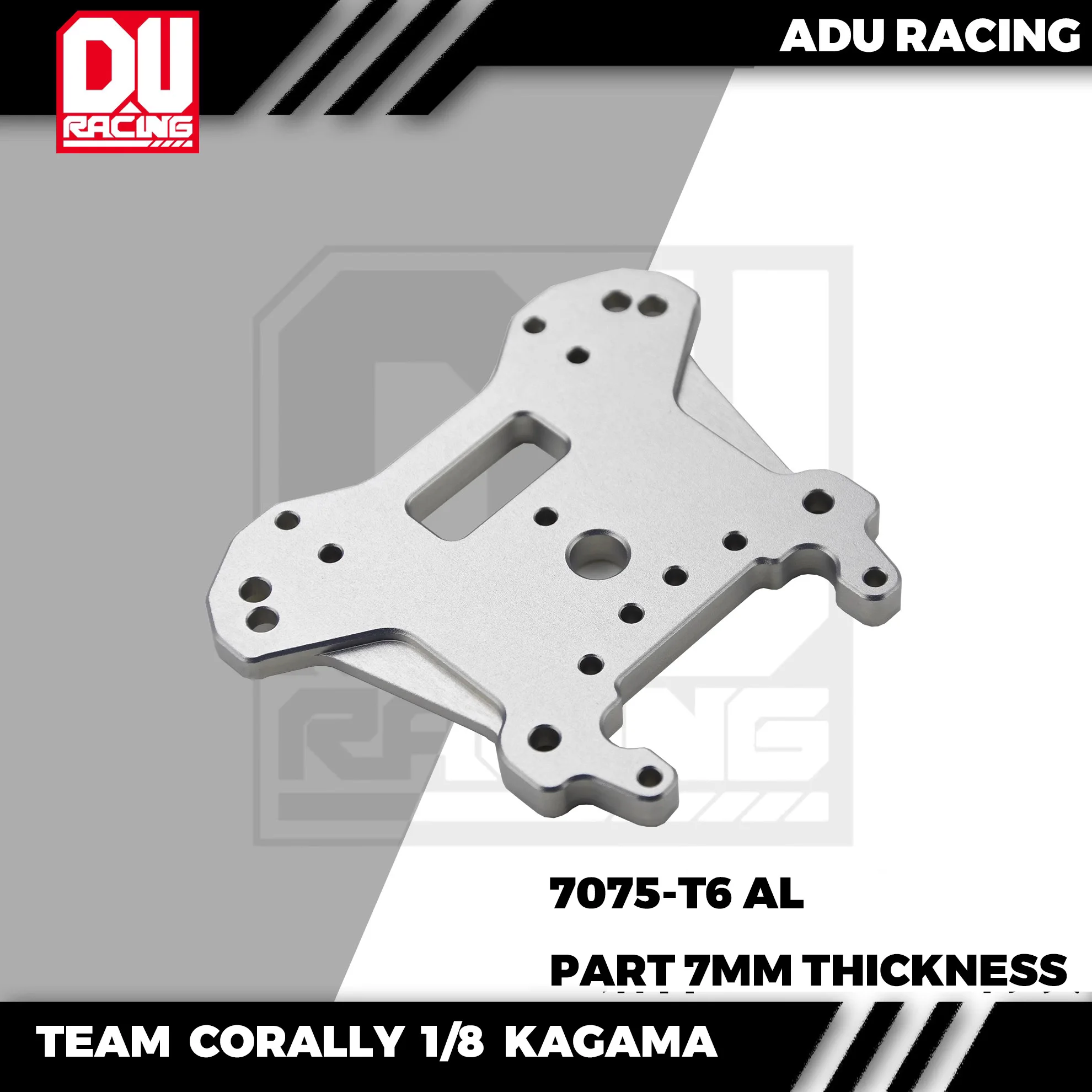 ADU RACING 7075-T6 soporte de torre de choque delantero y trasero para TEAM CORALLY 1/8 KAGAMA