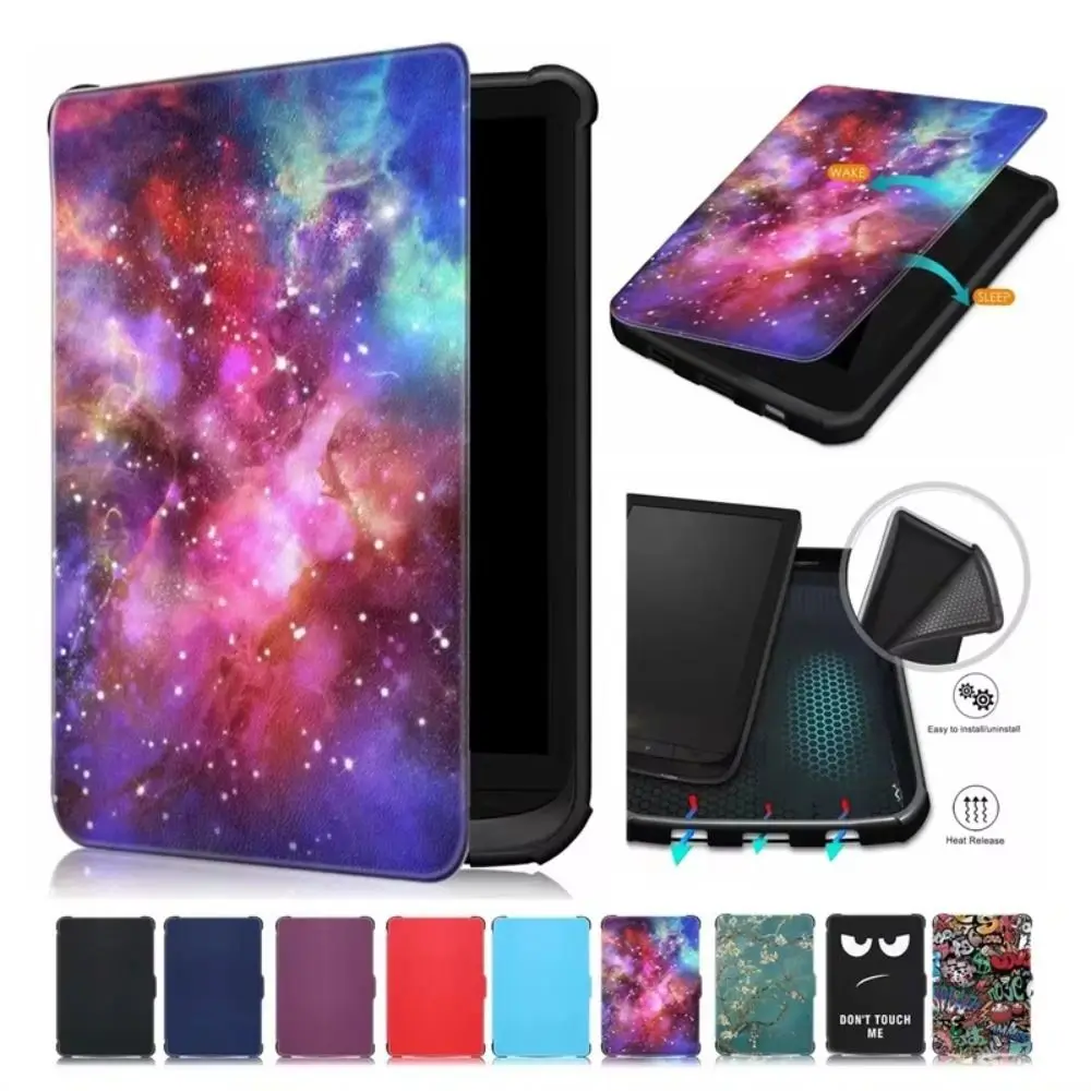 Auto Sleep/Wake E-Reader Case TPU Folio Cover for Pocketbook 616/627/632/606/628/633/PocketBook Touch Lux 4/5/Basic Lux 2