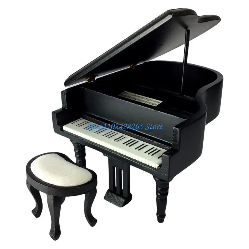 

G2TE 1:12 Dollhouses Piano Decorations Toy Figure Furniture Girls Pretend Playset