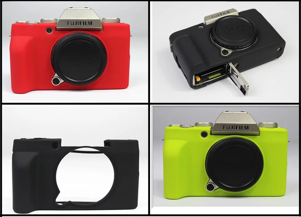 Soft Silicon Sleeve Armor Skin Case Body Cover Protector for Fujifilm X-T200 xt200 Mirrorless Camera Shell Protective Video Bag