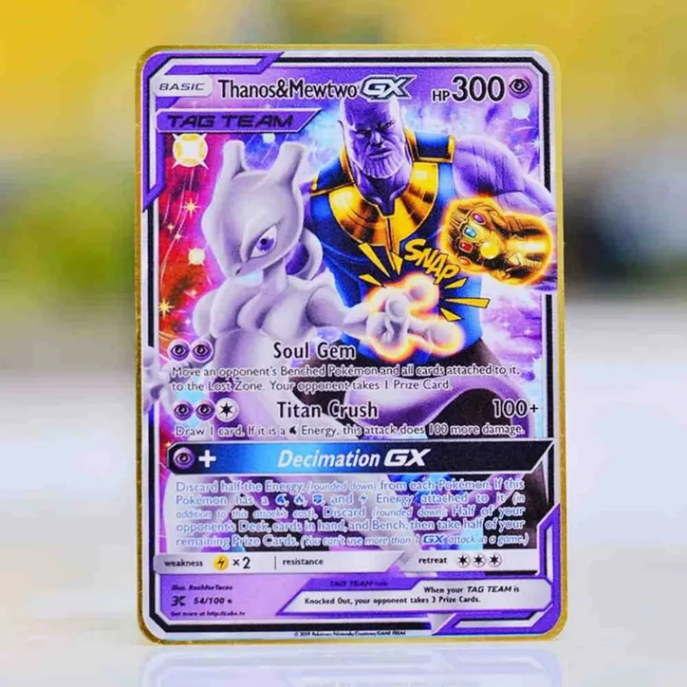 Karty Pokemon Metalowe Litery Pokemon Avengers Złoty Charizard Vmax Mario Vstar Anime Sklep z Karciami Kolekcjonerskimi Gry Planszowe Zabawki dla Dzieci Prezent