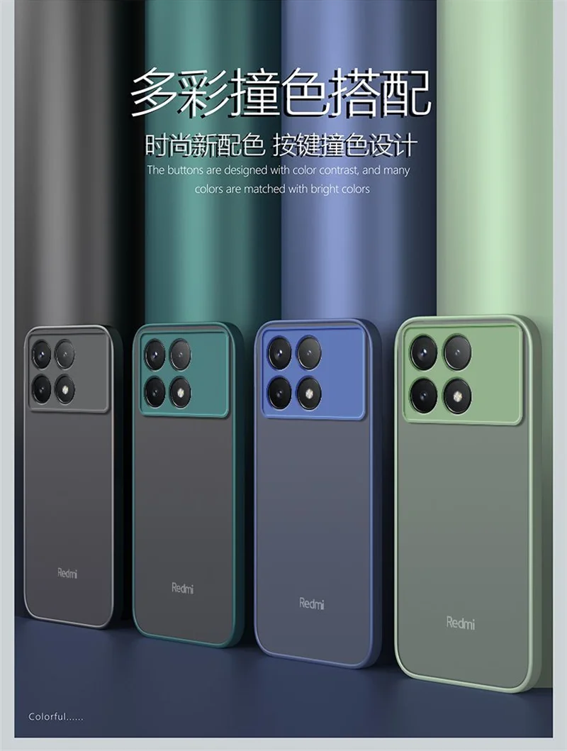 Für Xiaomi POCO X6 Pro 5G Fall Luxus Matte Transparente Telefon Abdeckung Redmi Hinweis 13 12 11 4G 10 9 dünne Rüstung Stoßstange – Detail 3