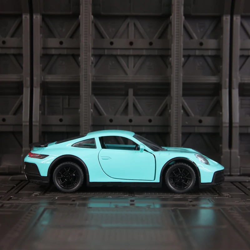 1:32 ポルシェ911 ダカール合金製スーパーカーモデル、ドアが開閉可能、車の装飾、コレクション、ギフトに