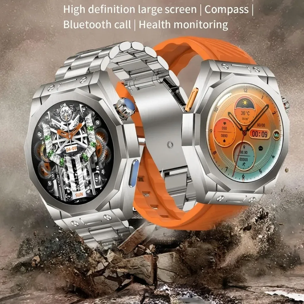 Z83 MAX ساعة ذكية للرجال AMOLED 1.52 بوصة RDFit APP مكالمات بلوتوث GPS Track NFC/GAME/الأسماك الخشبية/مؤشر Zanzhu/Qibla/البوصلة