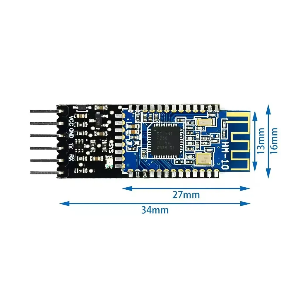 1/5/10/30Pcs HM‑10 Bluetooth 4.0 Transparent Serial Module Bluetooth UART Serial Port with Logic Level Converter Backplane Board