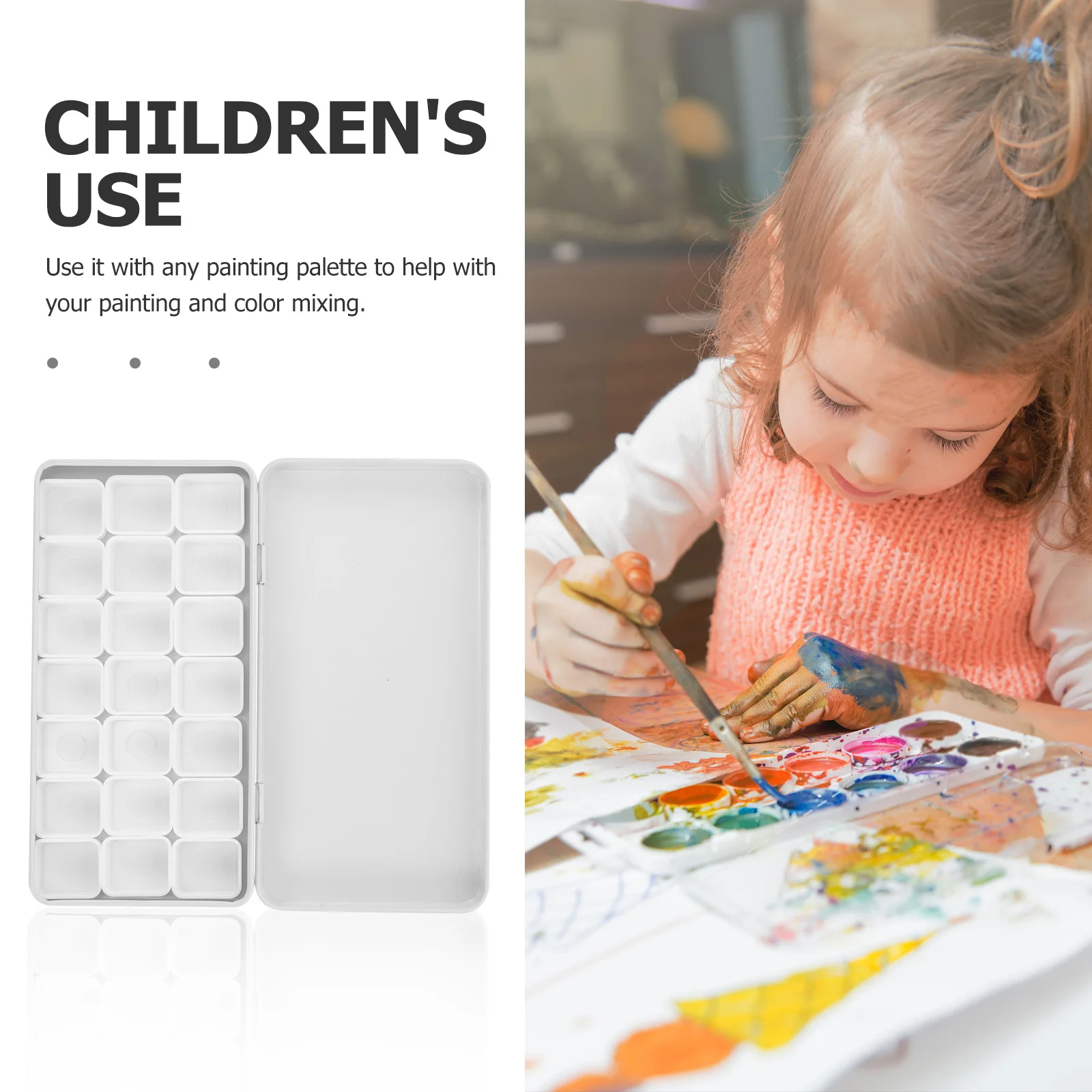 

1 set 1 Set Metal Watercolor Pigment Box Color Mixing Case Art Painting Palette Portable Paint Holder Durable Iron Plastic