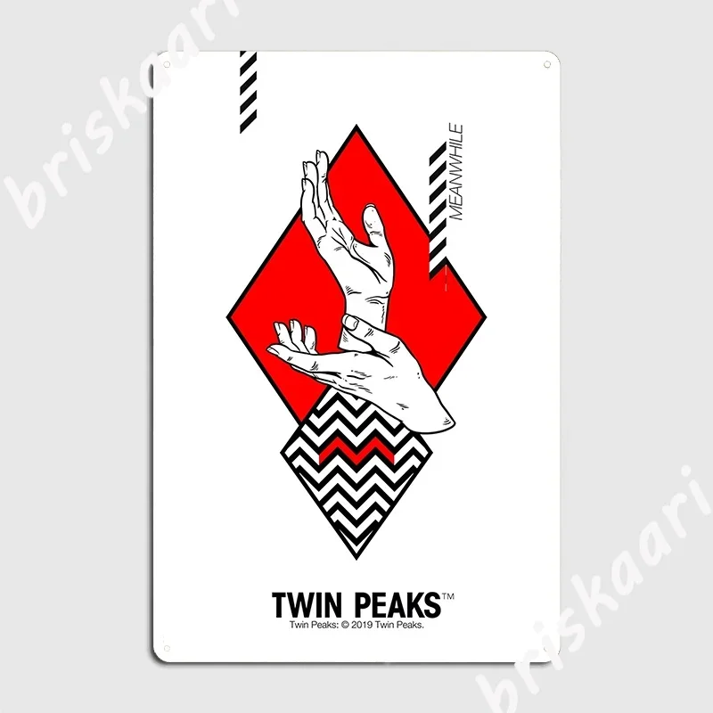 Meanwhile Twin Peaks Metal Sign Personalized Wall Decor Party Wall Pub Tin Sign Poster