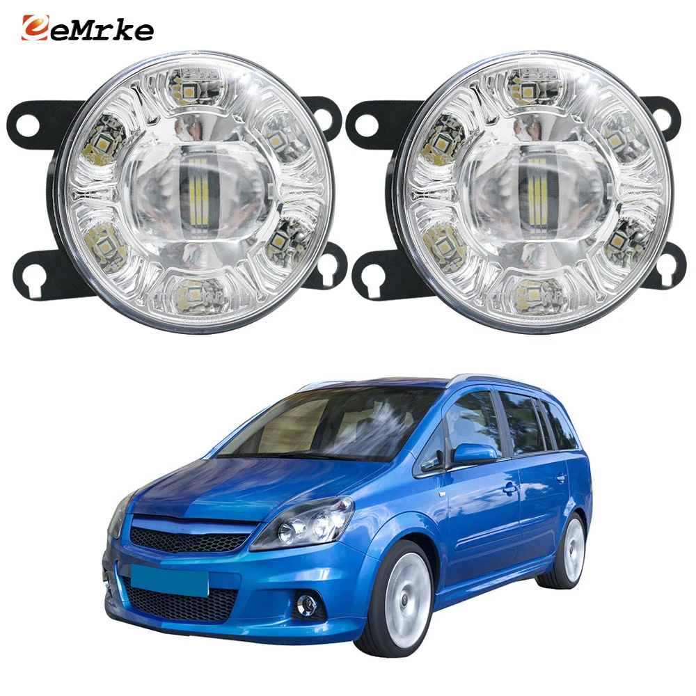 

2x Led Fog Lights Assembly PTF with Lens + 6 DRL Car Daytime Running Light for Opel Zafira B OPC, Vauxhall Zafira VXR 2005-2011