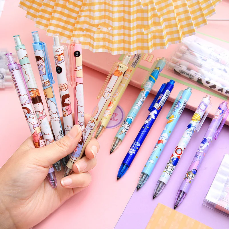 6Pcs/box Cute Korean Stationery Cute Eternal Pencil for Student and Kids Kawaii Pens with Rabbit Pattern School Supplies