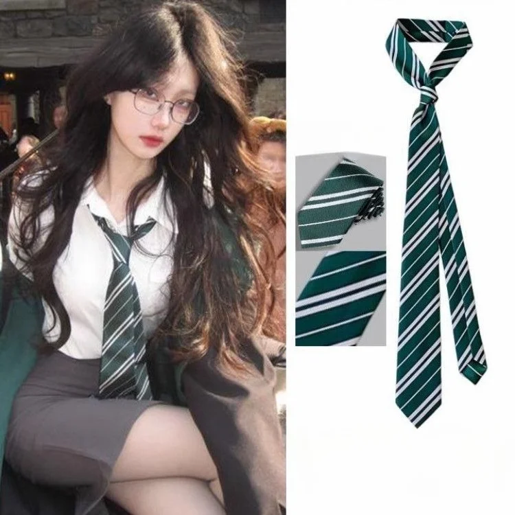 4 Farben Halloween-Krawatte, Magierschule Cosplay-Kostüm, Twill, Lässige College-Kostüm-Krawatte, Accessoire für Themenpartys und Kostüm-Requisiten – Detail 3