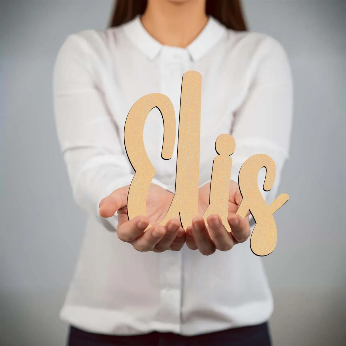 1 unidad de exemplo de Elis divertido, texto personalizado, letrero cortado con láser, placa de madera, decoración encantadora para el hogar y la vacaciones para porche delantero, patio