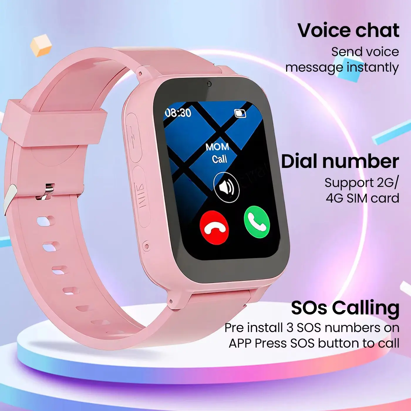 Smart Baby Watch for Children with 4G GPS Tracker Anti-Lost Body Temperature Monitor Video Call Features - Y30